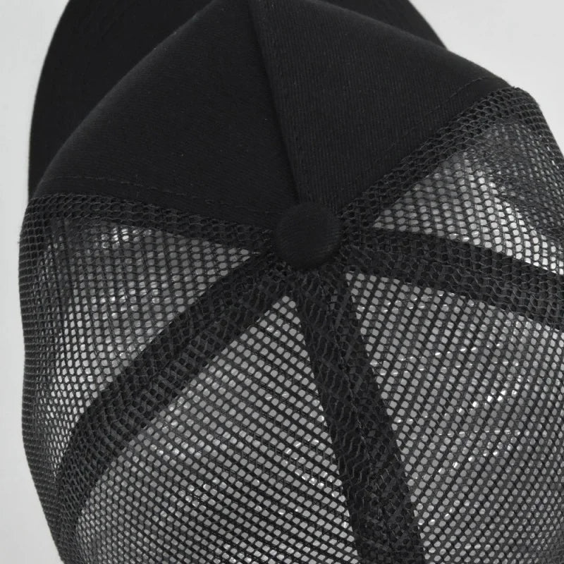 Man hat High Quality Fishing Cartoon Snapback Baseball Cap Hip Hop Dad Mesh Hat Trucker Hat Outdoor Sports Cycling Travel SunHat