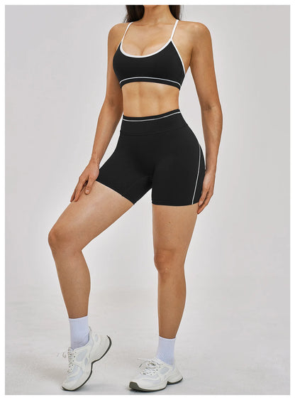 Women Running Sports Shorts Buttock Lift Gym Leggings Women Summer Shorts Cycling Slim Fit Workout Shorts High Waist Yoga Shorts