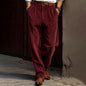 Spring Summer Stylish Straight Cargo Pants Men Casual Texture Corduroy Trousers For Men Daily Leisure Loose Pant Streetwear
