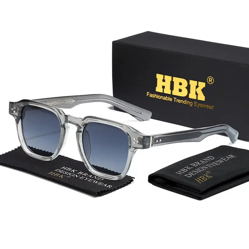 HBK New Fashion Sunglasses Men Vintage Square Gradient Sun Glasses Outdoor Sports Party Vacation Travel Driving Eyeglasses