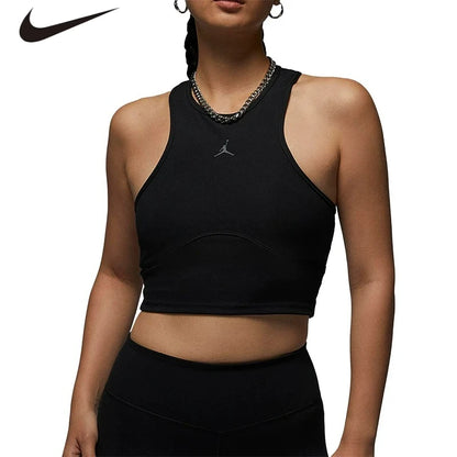 Tank Top Training Vest  Sport VestNike genuine JORDAN SPORT women's sports fashion tight vest FN5157-010