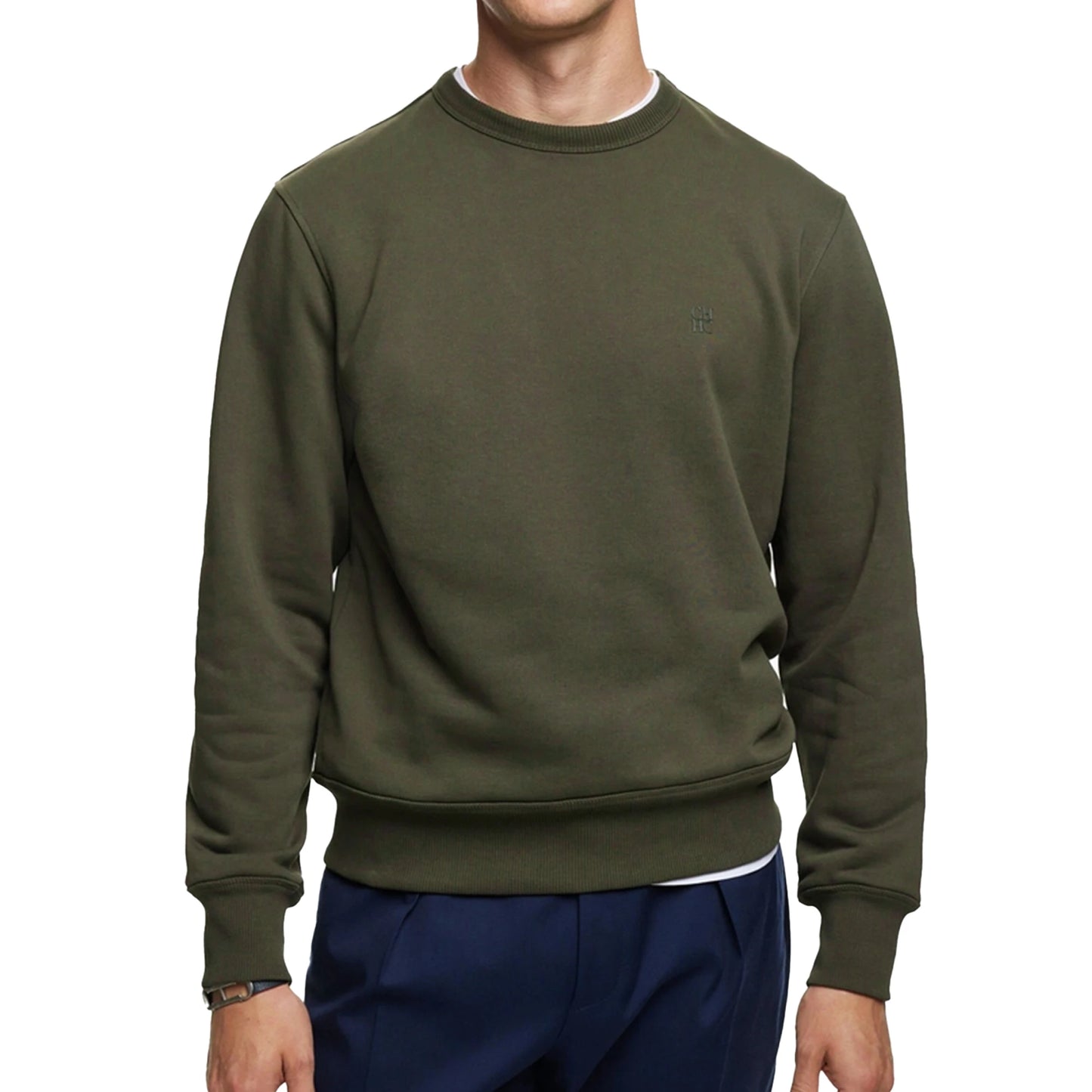 Profashion Men's Hoodies Casual Pullover Solid Color Round Neck Men's Fashion Long Sweatshirt Tops Basic hoodies