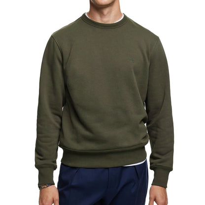 Profashion Men's Hoodies Casual Pullover Solid Color Round Neck Men's Fashion Long Sweatshirt Tops Basic hoodies