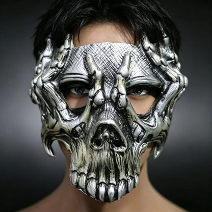 Skull Mask Bone Skeleton Headpiece for Halloween Party Costume Haunted House