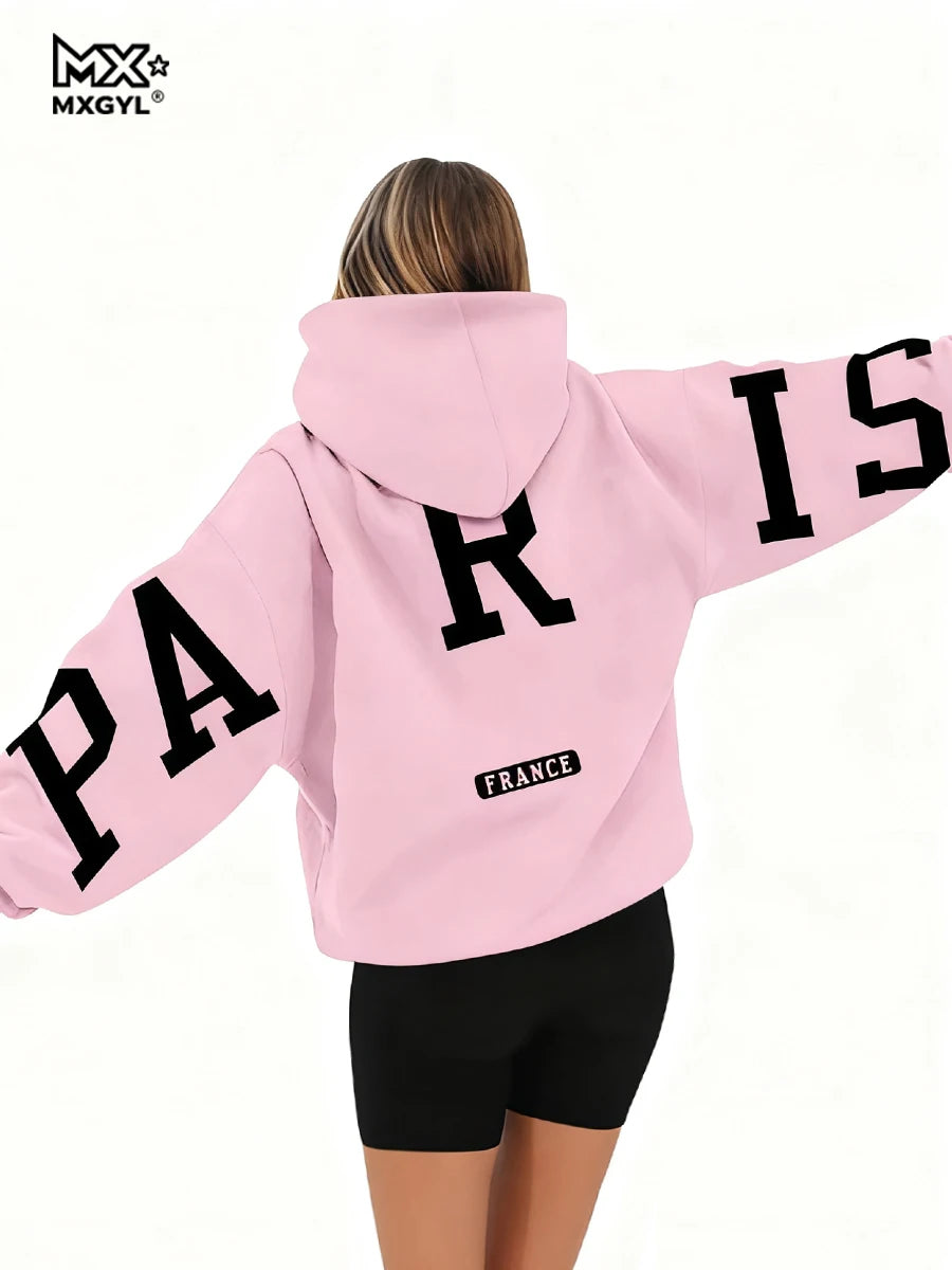 Profashion  Loose Casual Pullover Hoodie Sweatshirt Coat Printed Letter Pattern High Street Hip-Hop Trendy Unisex