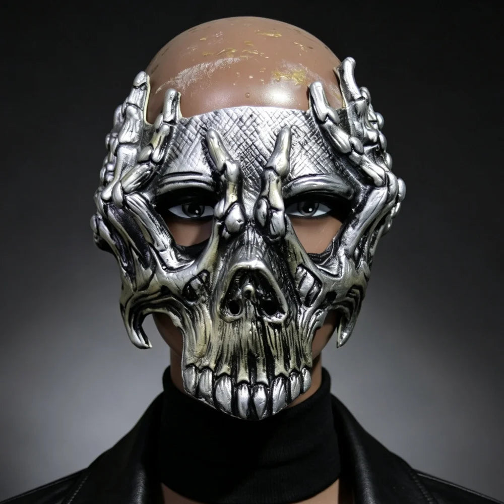 Skull Mask Bone Skeleton Headpiece for Halloween Party Costume Haunted House