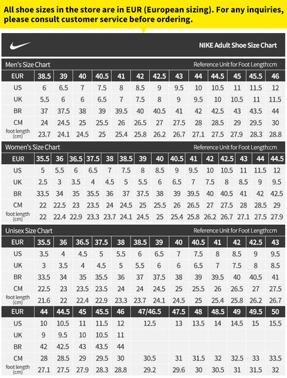 Nike Authentic Summer Style Low-Top Lace-Up Shock-Absorbing Training Shoes FJ7126-012