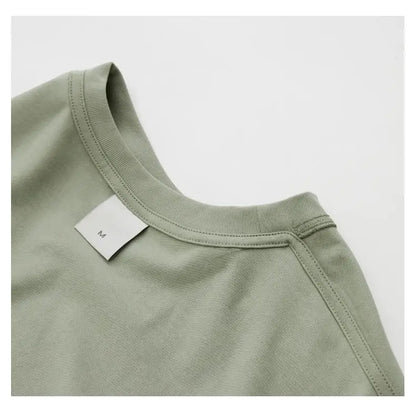 270gsm Summer Tank TopSleeveless T shirt 100% Cotton Solid Color Men Oversized Causal O-neck Basic T-shirt High Quality