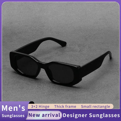 Ruiao new black classic retro designer branded concave irregular thick frame men women fashion sunglasses