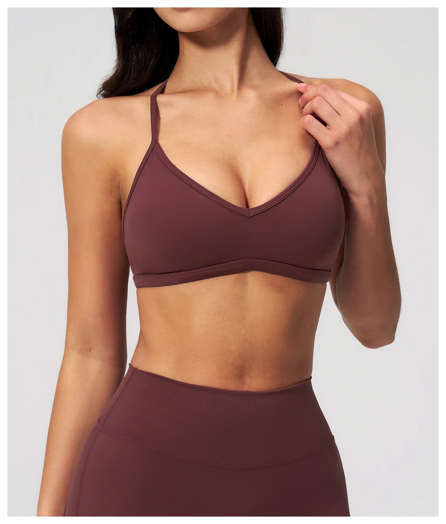 Sporty Woman Top New Brushed Yoga Wear For Women Halter Neck Bra Shockproof Quick-dry Summer Women Underwear Gym Clothes Woman