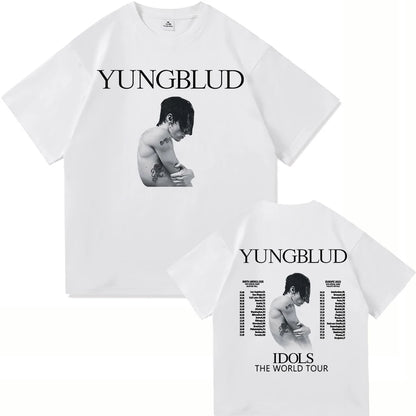 Yungblud Idols World Tour T Shirt New Fashion Men/Women Hip Hop Aesthetic Wings T-shirt High Quality Cool Cotton Tees Shirts