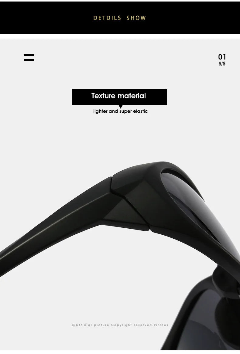 New Trendy Snow Sports Sunglasses, Outdoor Cycling Goggles, Windproof European and American Polarized Sunglasses