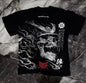Skull letter print comfortable and breathable round neck T-shirt