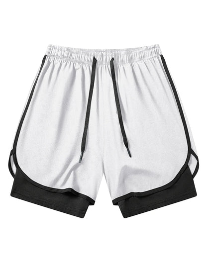 Women's Gym Workout Running 2 in 1 Shorts Summer Athletic Quick Dry Dual-Layered Shorts with Phone Pocket Towel Loop Activewear