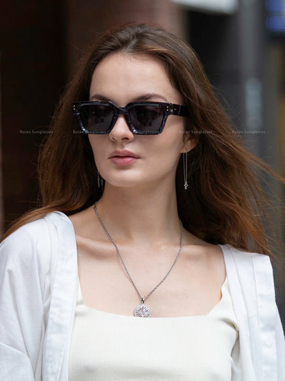 Profashions X Ruiao Luxury Premium Shades Designer Black Brand Sunglasses Men's Square