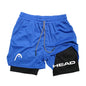 Anime Berserk Head Running Shorts Fitness Gym Training 2 in 1 Sports Quick Dry Workout Jogging Double Deck Summer