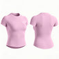 Women Bum Shaping Tee Seamless Short Sleeve Tops Gym Workout Running T-Shirts Fitness Activewear Athletic Shirts