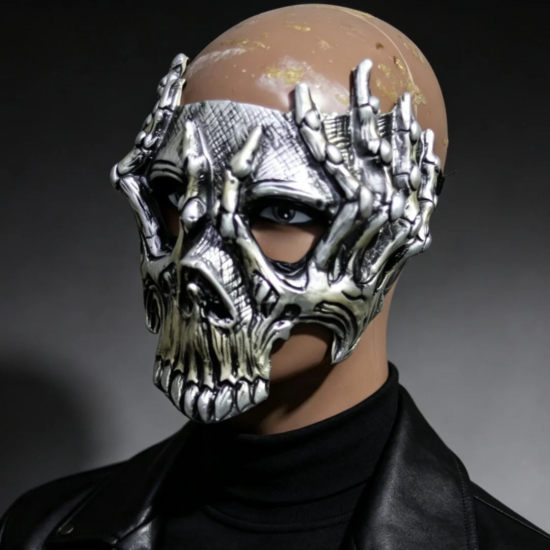 Skull Mask Bone Skeleton Headpiece for Halloween Party Costume Haunted House