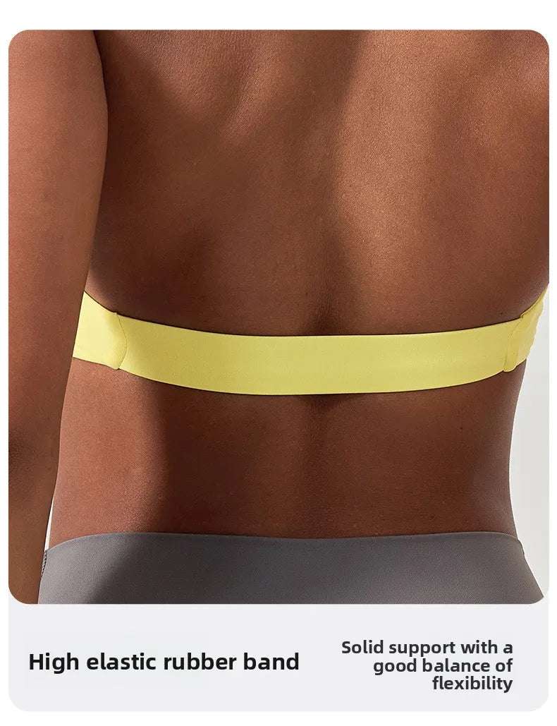 high-intensity sports bra for women's running, shockproof and high elasticity yoga vest, outdoor fitness sports bra