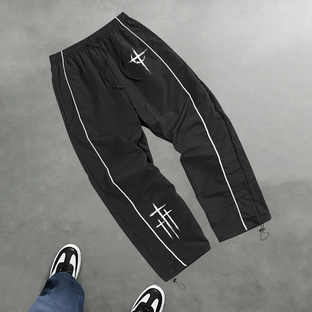 Men's Star Print Casual Sports Trouser Spring And Summer Fitness Training Trousers Suitable For Everyday Commute Trendy Outfits