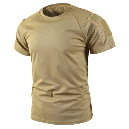 Men Summer Quick Dry T-shirt Breathable Pullover Climbing Tees Casual Cargo Shirts