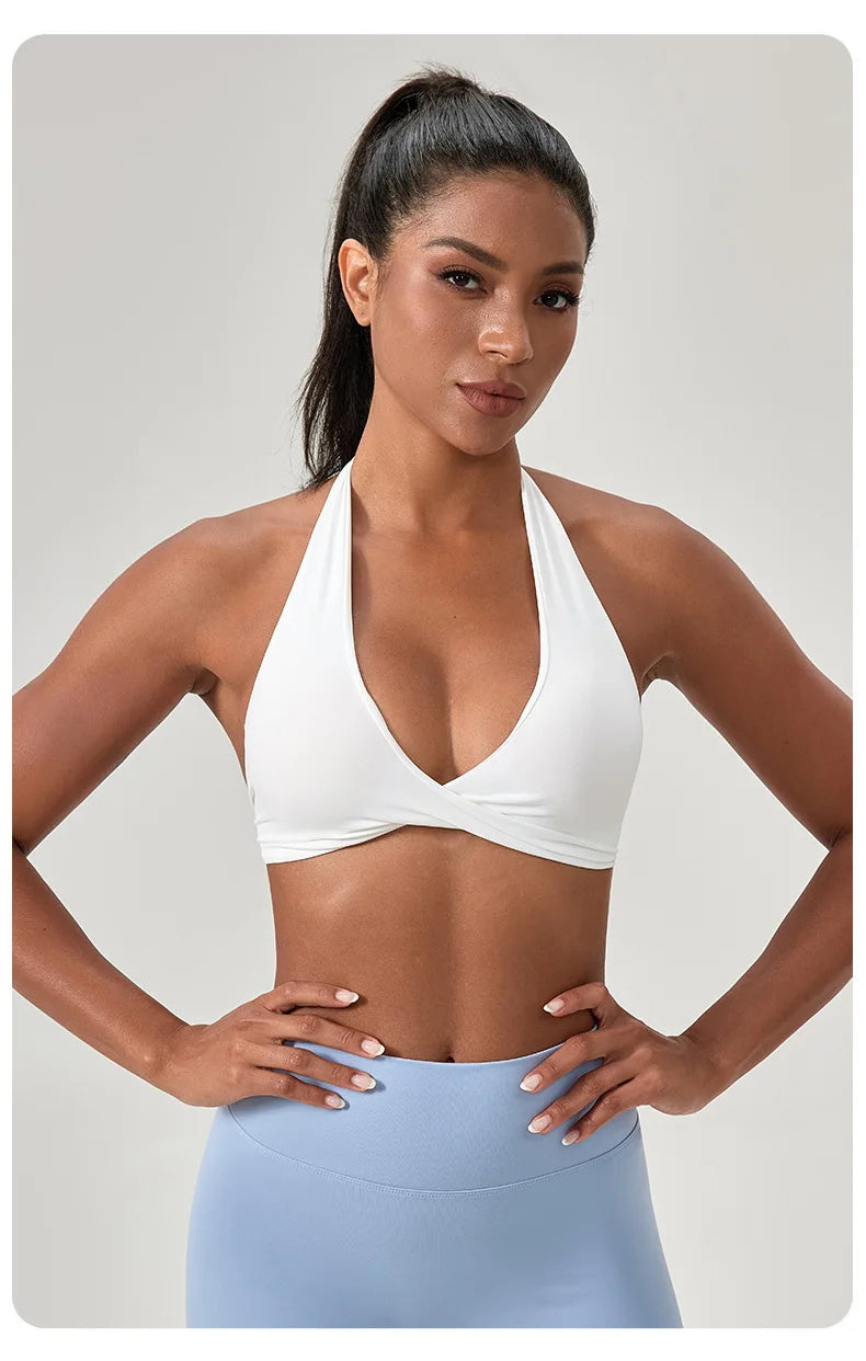high-intensity sports bra for women's running, shockproof and high elasticity yoga vest, outdoor fitness sports bra