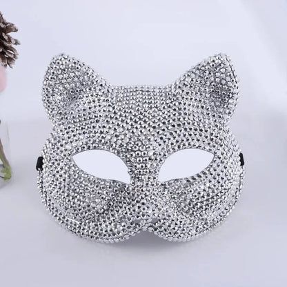 New Rhinestone Masquerade Mask Halloween Party Fashion Shiny Bling Mask Women Men Unisex Cosplay Prop Stage Performance Adult