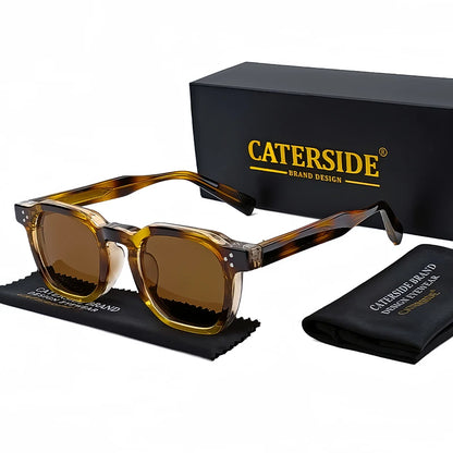 CATERSIDE Fashion Unisex Sunglasses Small Frame Square Personalized Design Sun Glasses