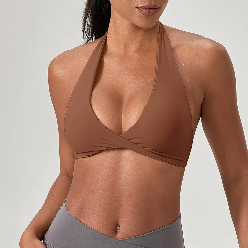 high-intensity sports bra for women's running, shockproof and high elasticity yoga vest, outdoor fitness sports bra