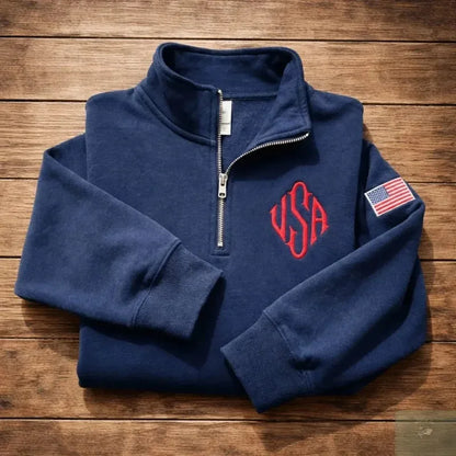 Y2K Retro Quarterzip Pullover Hoodie Embroidery Sweatshirt American Vintage Old Money Casual Streetwear Unisex Oversized Coat