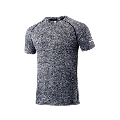 Men's Running Shirts Soccer Jerseys Reflective Sport T-Shirts Quick Dry Athletic Jogging Tops Gym Fitness Workout Sportswear