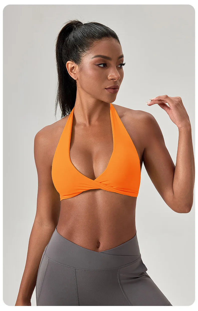 high-intensity sports bra for women's running, shockproof and high elasticity yoga vest, outdoor fitness sports bra