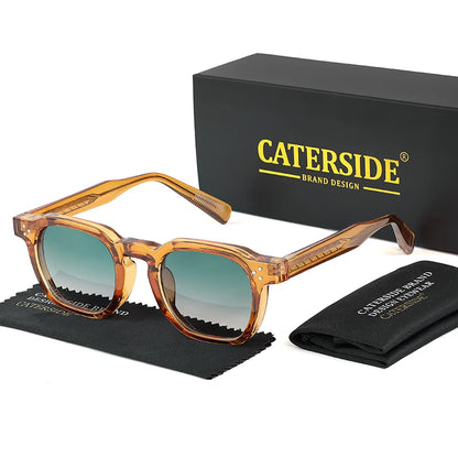 CATERSIDE Fashion Unisex Sunglasses Small Frame Square Personalized Design Sun Glasses