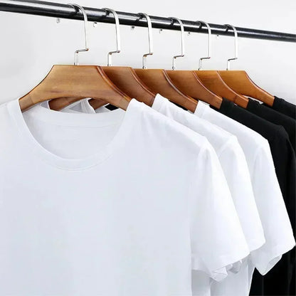 Summer Street Style New Trend High-Quality 100% Pure Cotton Men's T-Shirt Suitable for Outdoor Leisure Sports Short Sleeve