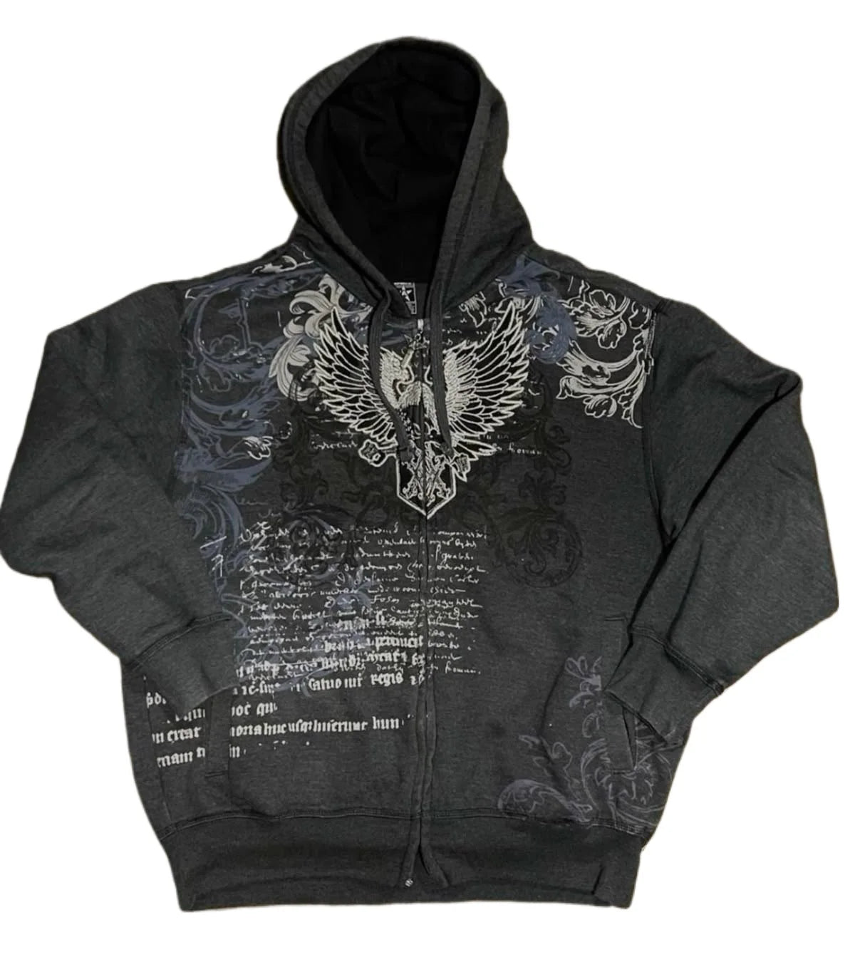 Mountainous Carving Harajuku Hoodie Y2K New Fleece Thickened Got Print Zipper Hoodie Women Street Hip Hop Joker Loose Sweatshirt