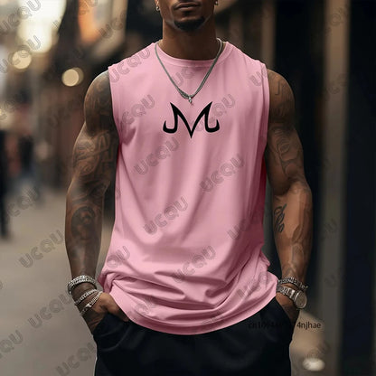 New Dragon Ball Anime Print Sleeveless T-shirt For Men Summer Sports Fitness Vest Tank Top Casual Unisex Tops
