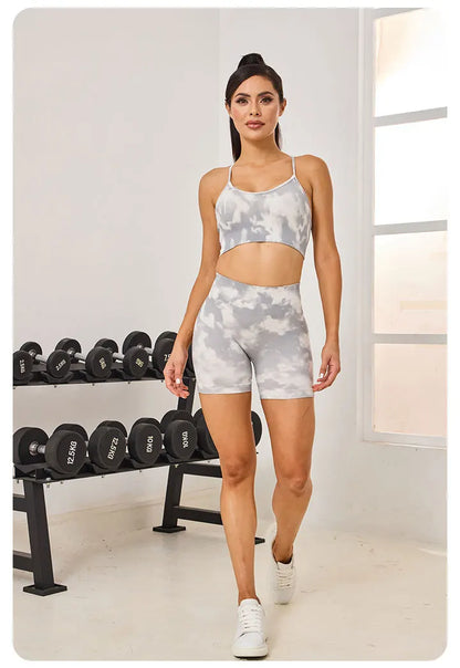 Darc Women Set Bra Wolves Gym Sports Shorts Mujer Fitness legging Push Up Running Yoga Elastic Quick-drying Suits Clothing