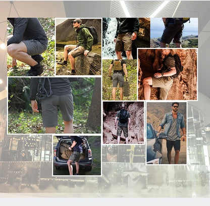Outdoor Cargo Military Men Tactical Shorts for Summer Waterproof Urban Shorts Trekking Camp Pants Multi Pocket Plus Size Hiking