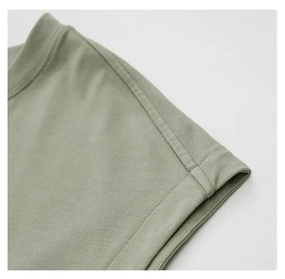 270gsm Summer Tank TopSleeveless T shirt 100% Cotton Solid Color Men Oversized Causal O-neck Basic T-shirt High Quality