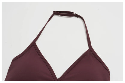 Sporty Woman Top New Brushed Yoga Wear For Women Halter Neck Bra Shockproof Quick-dry Summer Women Underwear Gym Clothes Woman