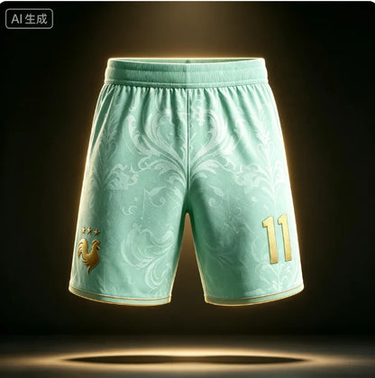 France National Team Mbappe No.10 Football Shorts,3D All Over Print Short Pants, Unisex Family Matching Fan Sports