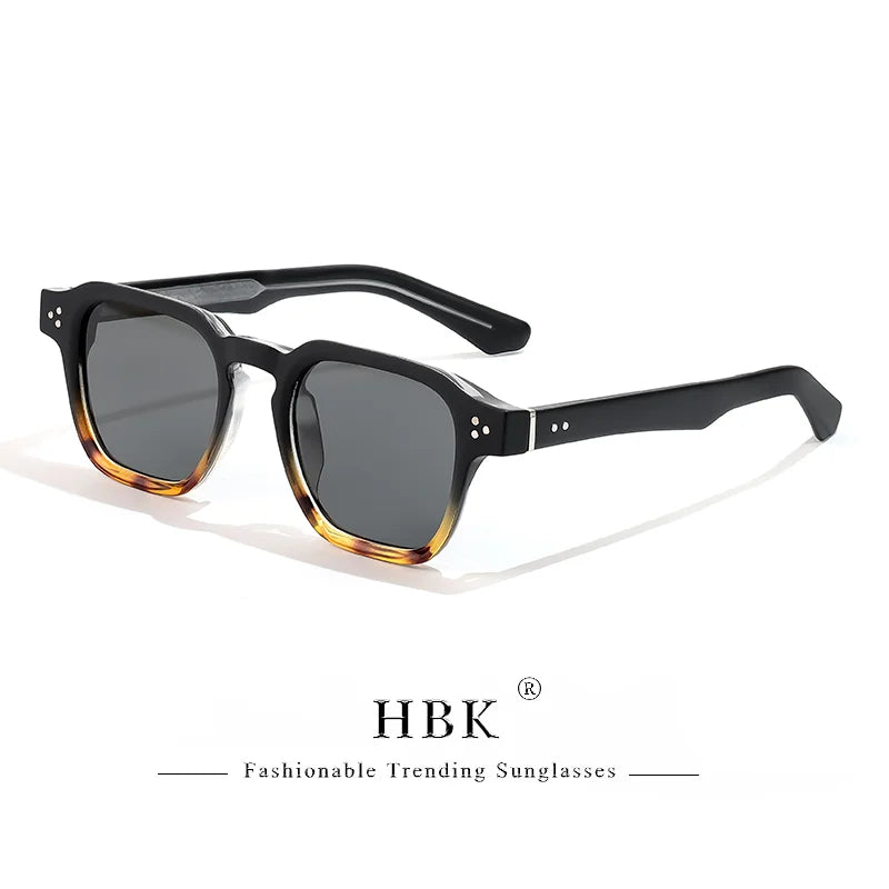 HBK New Fashion Sunglasses Men Vintage Square Gradient Sun Glasses Outdoor Sports Party Vacation Travel Driving Eyeglasses