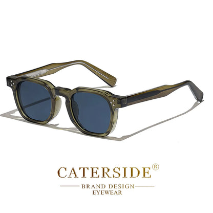 CATERSIDE Fashion Unisex Sunglasses Small Frame Square Personalized Design Sun Glasses