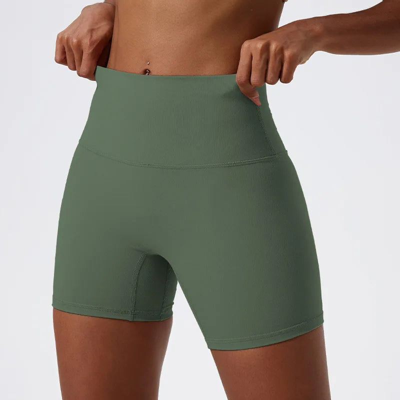 Hearuisavy Women's Sports Shorts Summer Running Fitness Shorts Gym High Waisted Yoga Pands Breathable Quick Dry Workout Leggings