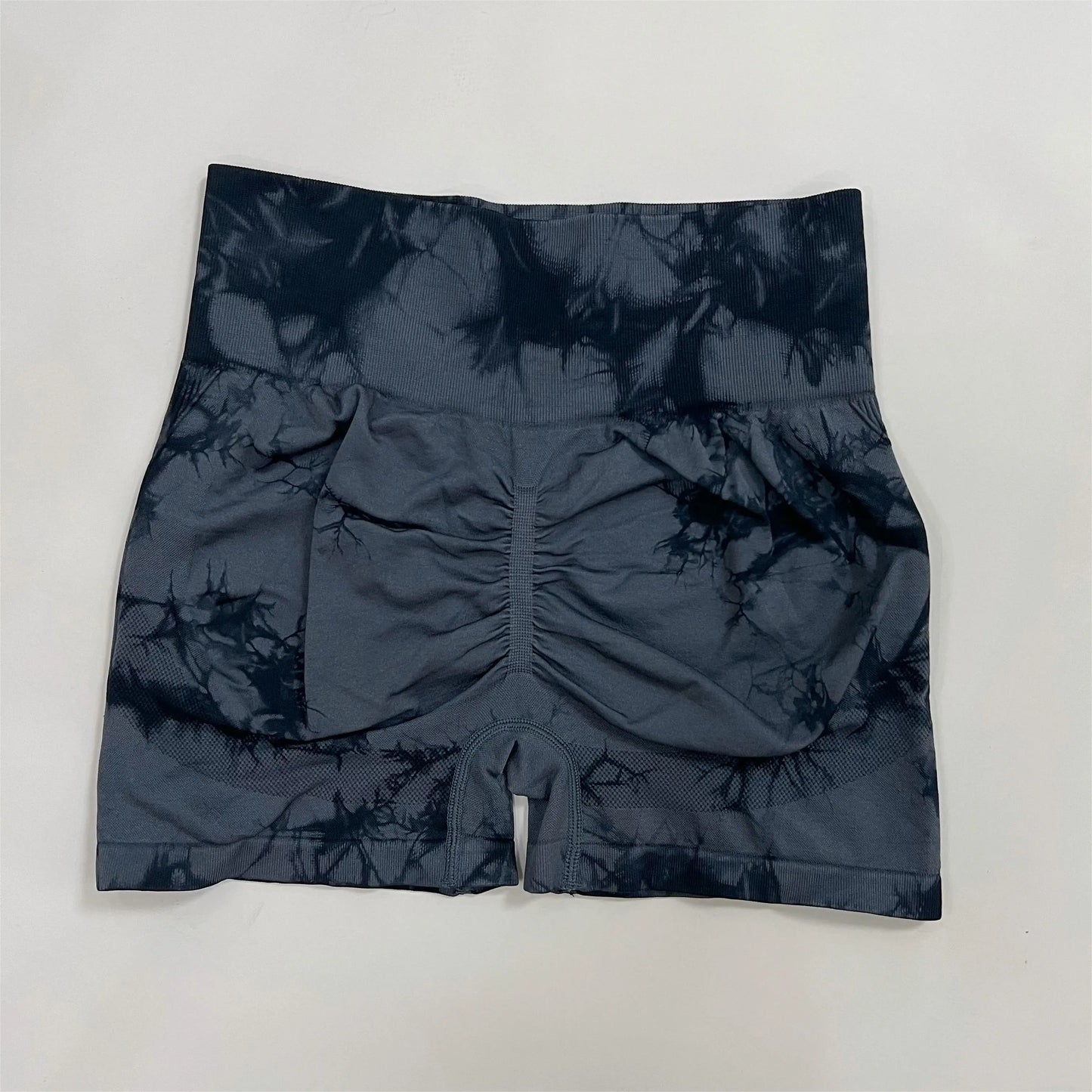Profashion Gym Tie Dye Scrunch Shorts Fitness Seamless Butt Lifting Sports Leggings Stretch Activewear Workout Running Tights