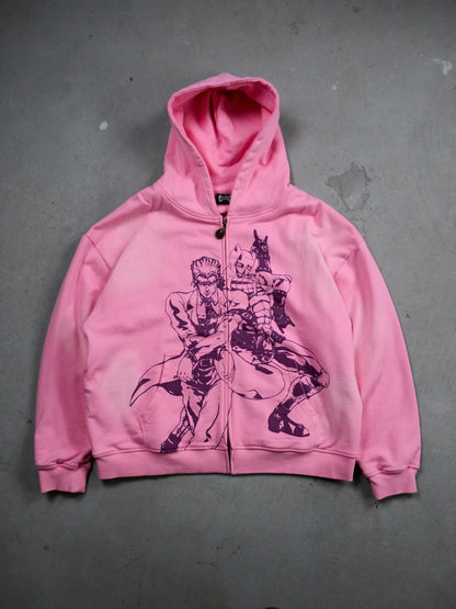 Jojo Bizarre Adventure Silver Chariot Zip Up Hoodies Women Y2k Oversized Hoodie Hip Hop Couples Harajuku Street Men Sweatshirt