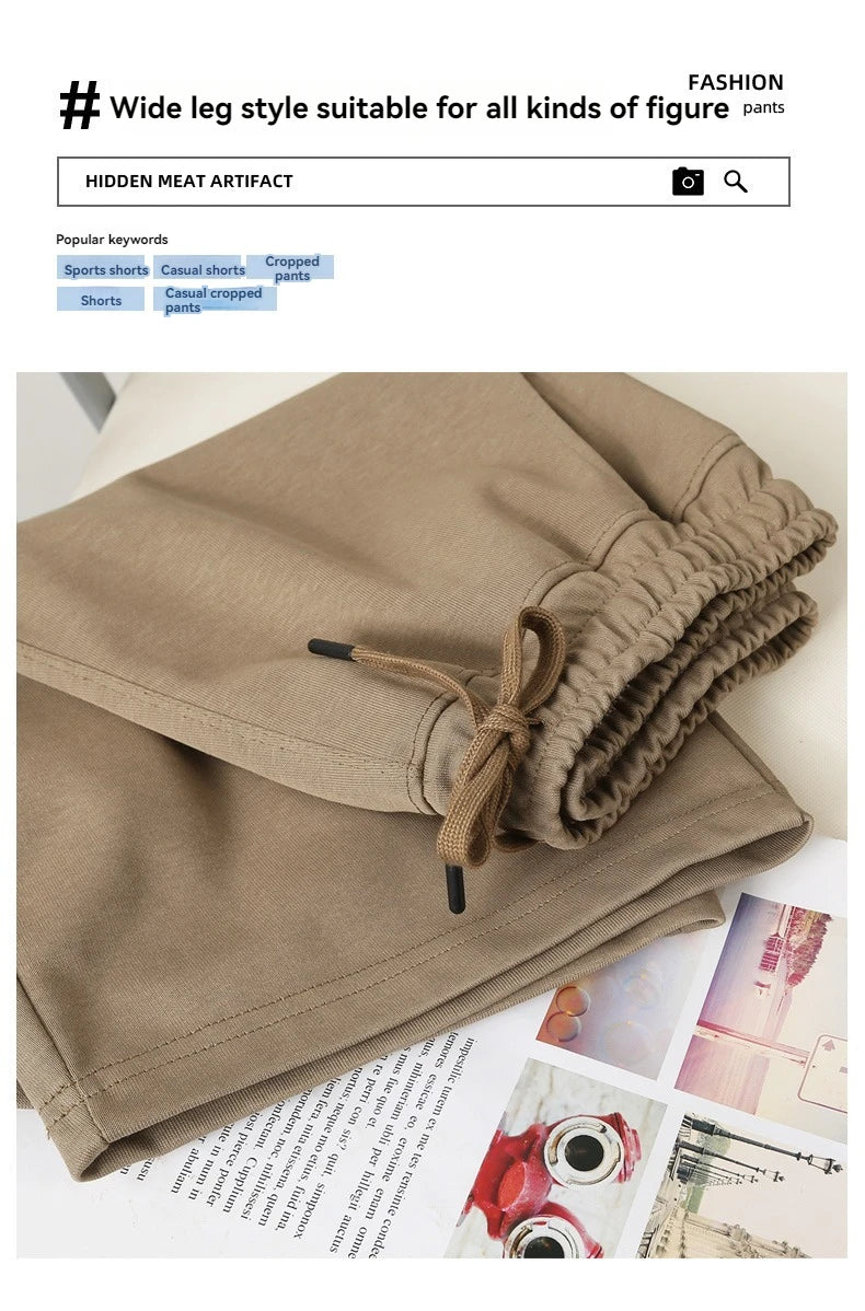 Ultra-thin Cotton Neutral Capris Comfortable Versatile For Outdoor Training Loose and Breathable Shorts For Sports