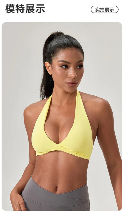 high-intensity sports bra for women's running, shockproof and high elasticity yoga vest, outdoor fitness sports bra