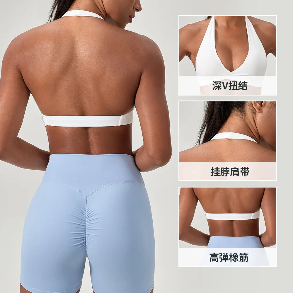 high-intensity sports bra for women's running, shockproof and high elasticity yoga vest, outdoor fitness sports bra