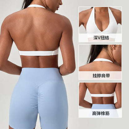 high-intensity sports bra for women's running, shockproof and high elasticity yoga vest, outdoor fitness sports bra